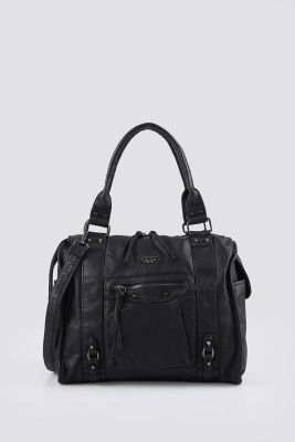 Abga Siyah Cilt Omuz Çantası