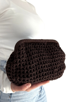 Froy Kahve Rengi  Örgü Çanta