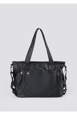 Lonti Siyah Cilt Omuz Çantası