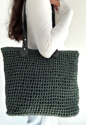 Loty Yeşil Örgü Çanta