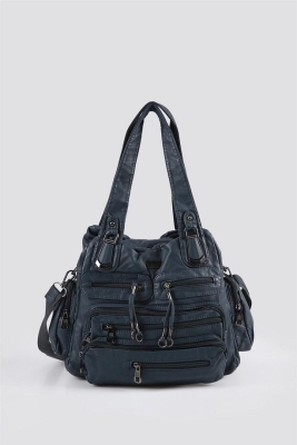 Miver Mavi Cilt Omuz Çantası