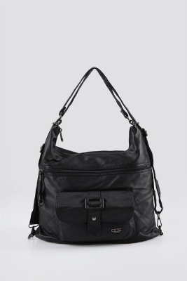 Mower Siyah Cilt Omuz Çantası