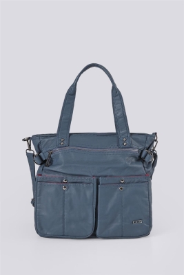 Opey Mavi Cilt Omuz Çantası