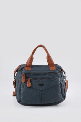 Sevva Mavi Cilt Omuz Çantası